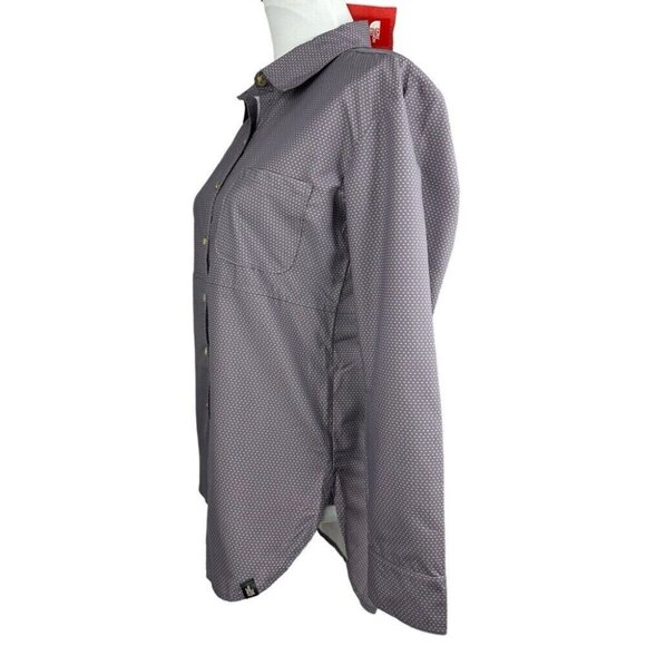 The North Face Women's NWT Purple Sage Dot Stevie Button Down Tunic Top S/C37.25 - Picture 3 of 10